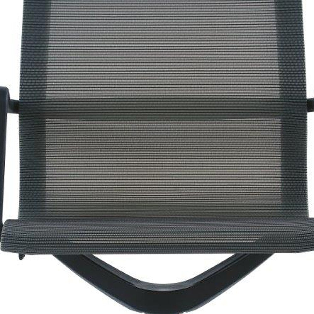 Charcoal Swivel Adjustable Task Chair Mesh Back Plastic Frame