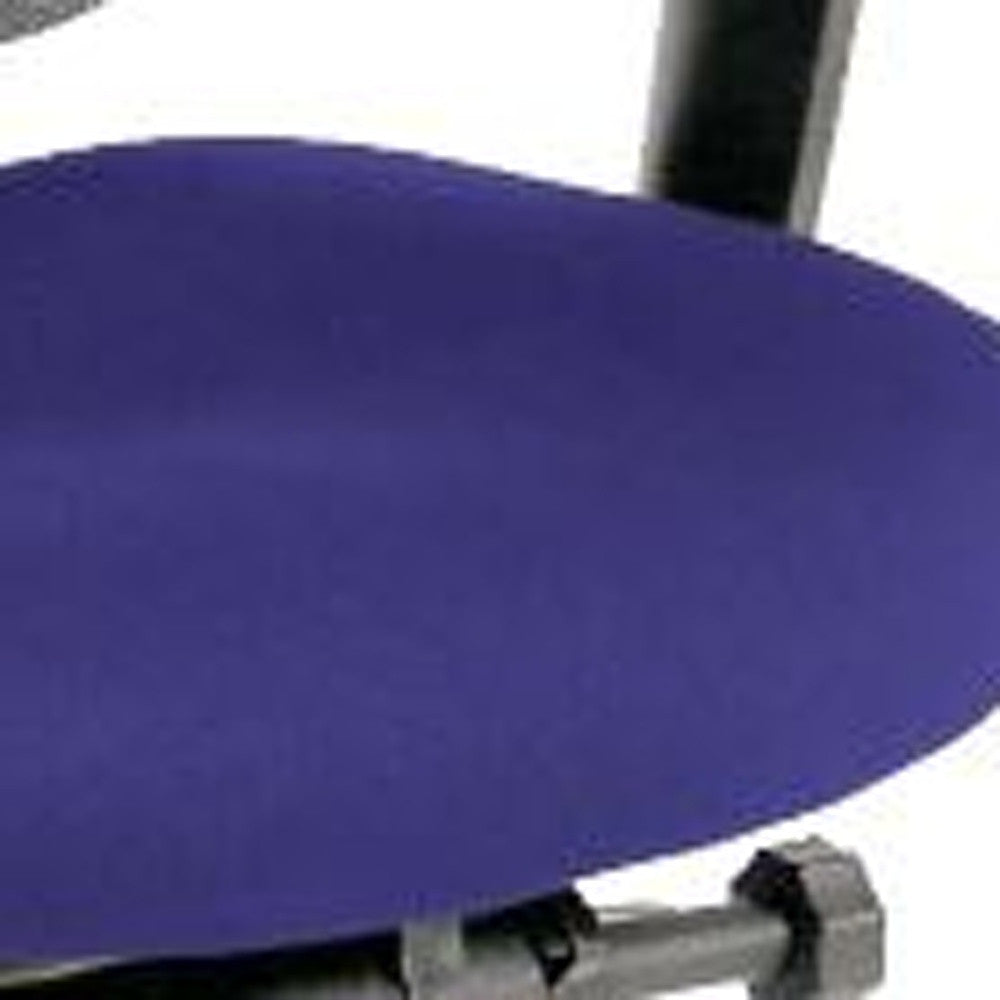 Violet Fabric Seat Swivel Adjustable Task Chair Mesh Back Plastic Frame