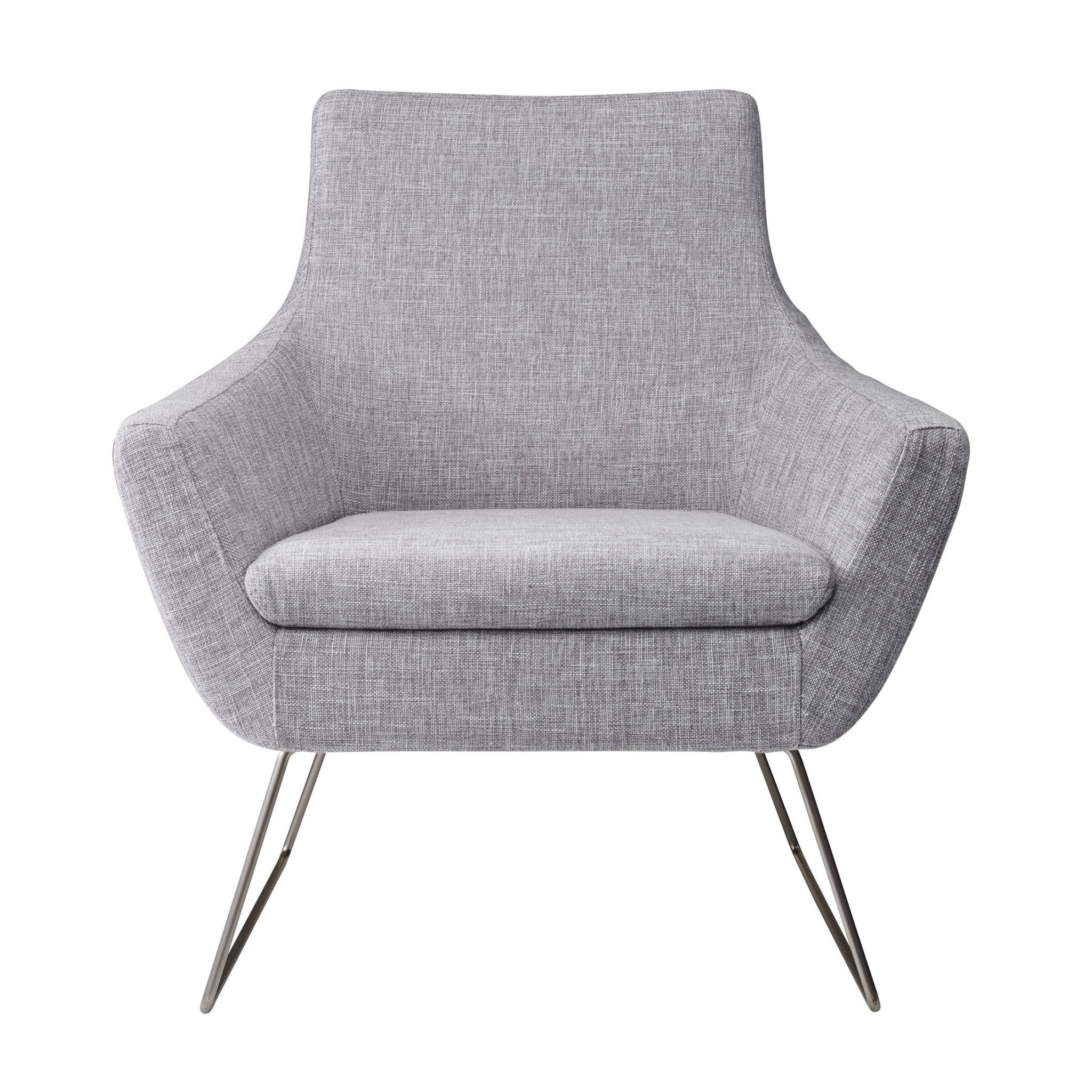 Pale Grey Upholstered Armchair