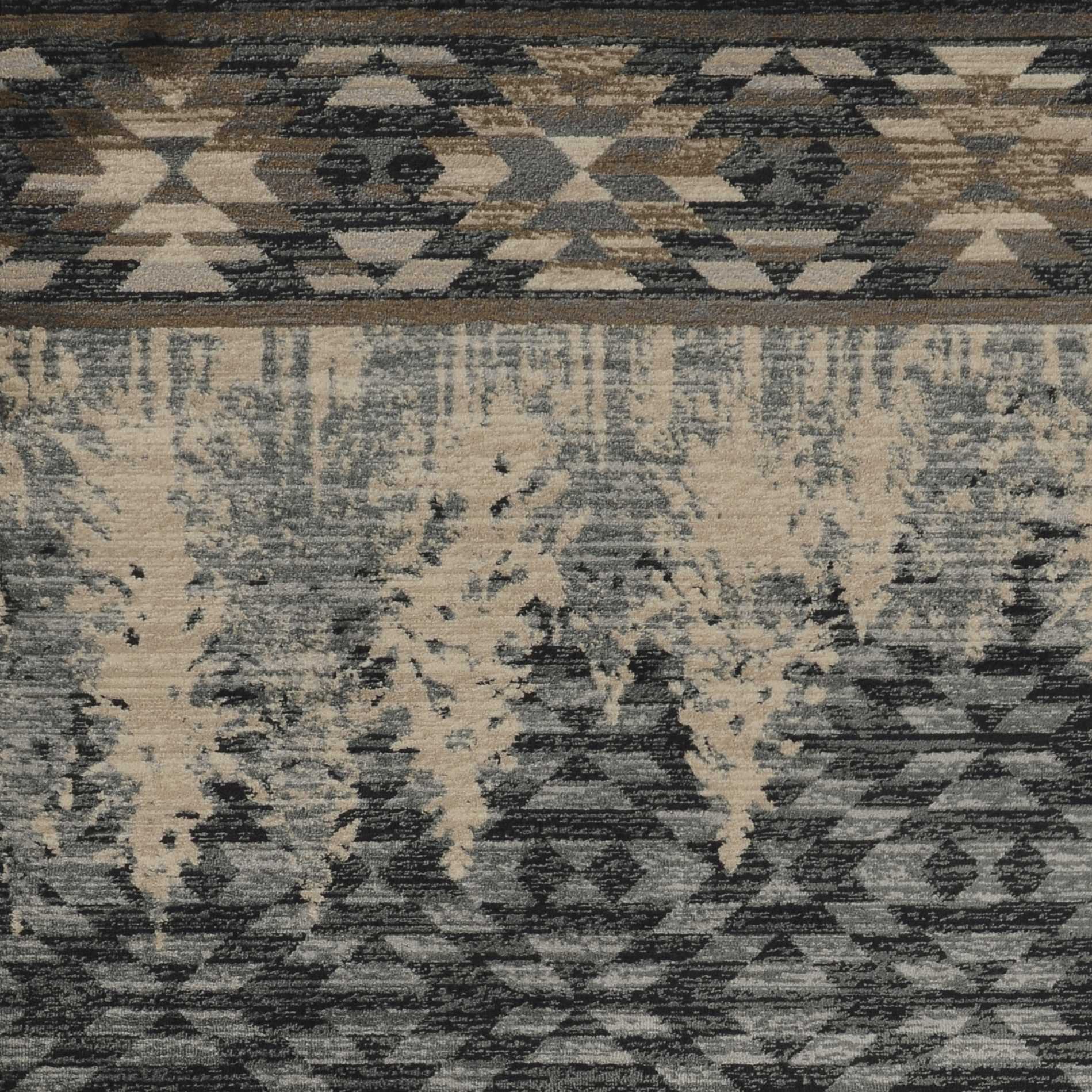 3'X5' Slate Blue Machine Woven Pinegrove Lodge Indoor Area Rug