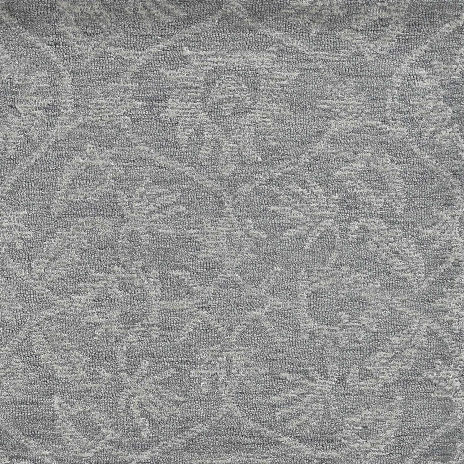 5' X 7' Grey Floral Vines Wool Indoor Area Rug