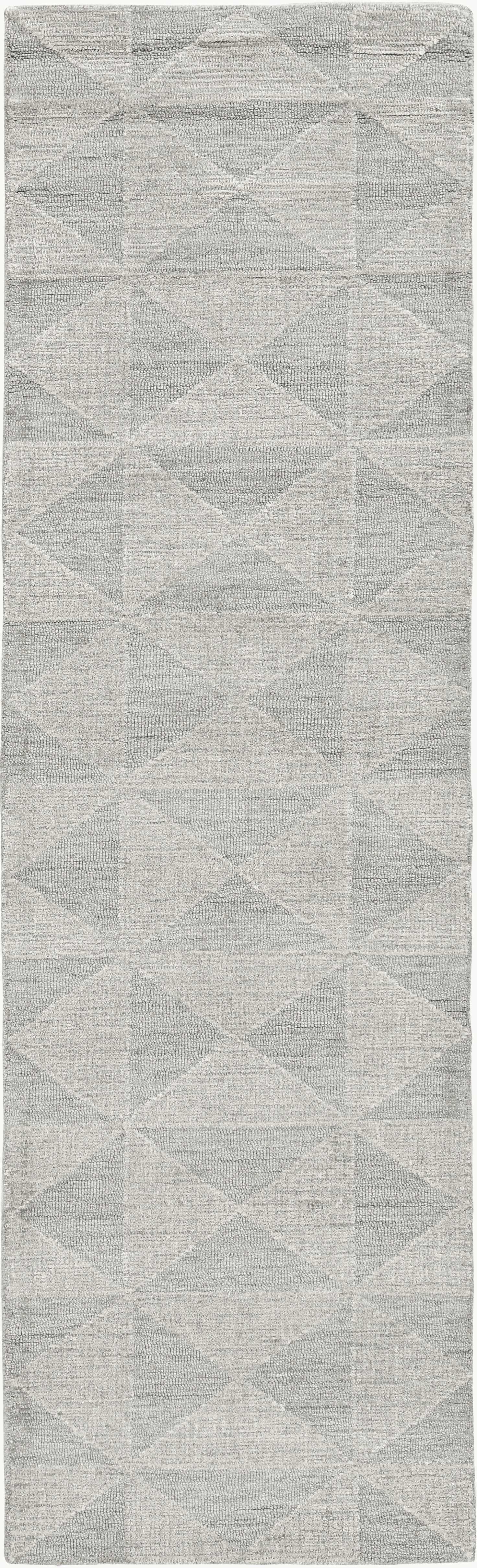 5' X 7' Ivory Geometric Pattern Wool Indoor Area Rug