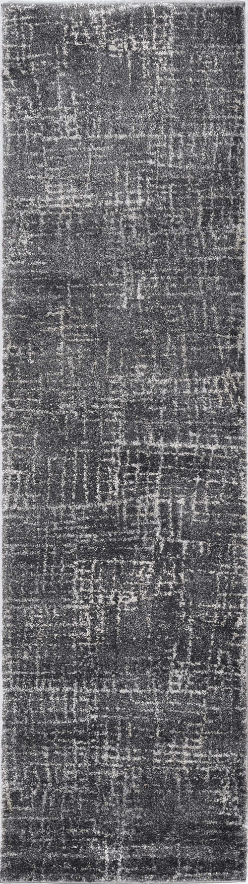 9'X13' Grey Machine Woven Scratch Indoor Area Rug