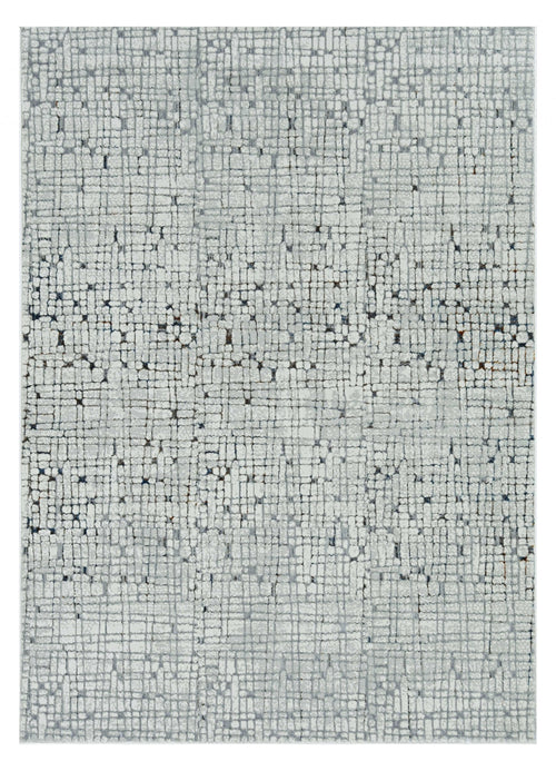 3' X 5' Grey Mosaic Area Rug