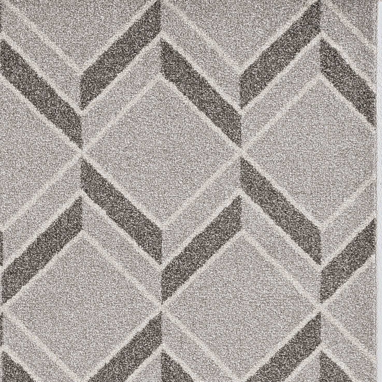 2'X4' Grey Machine Woven Uv Treated Herringbone Illusion Indoor Outdoor Accent Rug