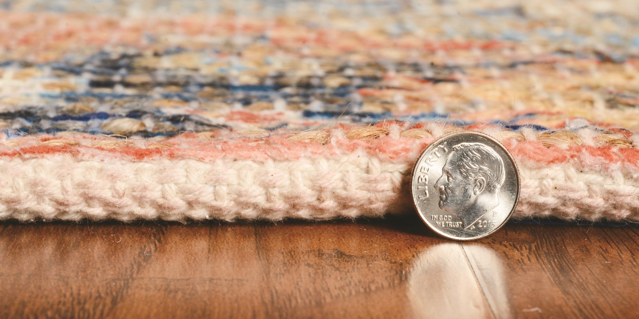 3'X5' Blue Hand Woven Oval Medallion Indoor Area Rug