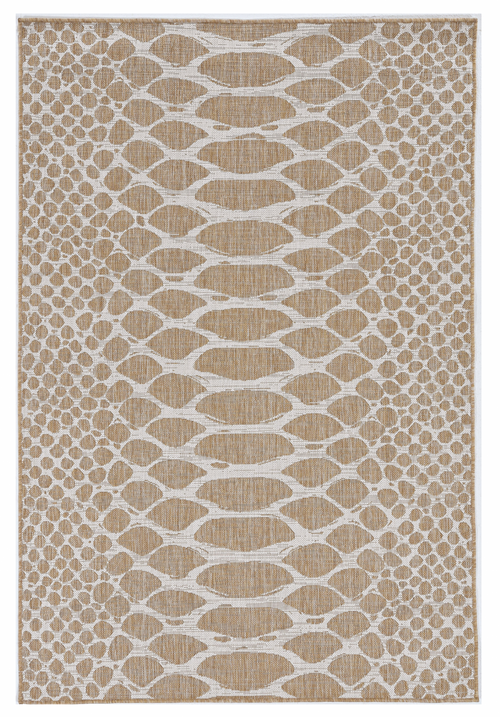 8' X 11' Ivory Abstract Indoor Outdoor Area Rug