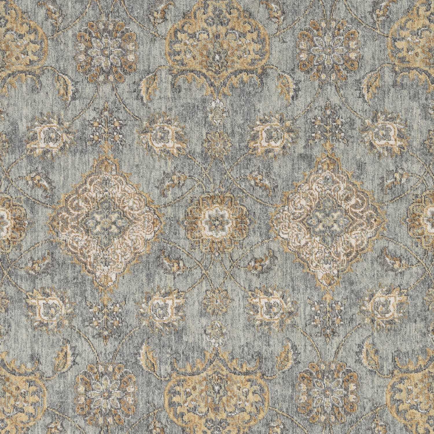 5'X8' Sage Green Machine Woven Traditional Indoor Area Rug