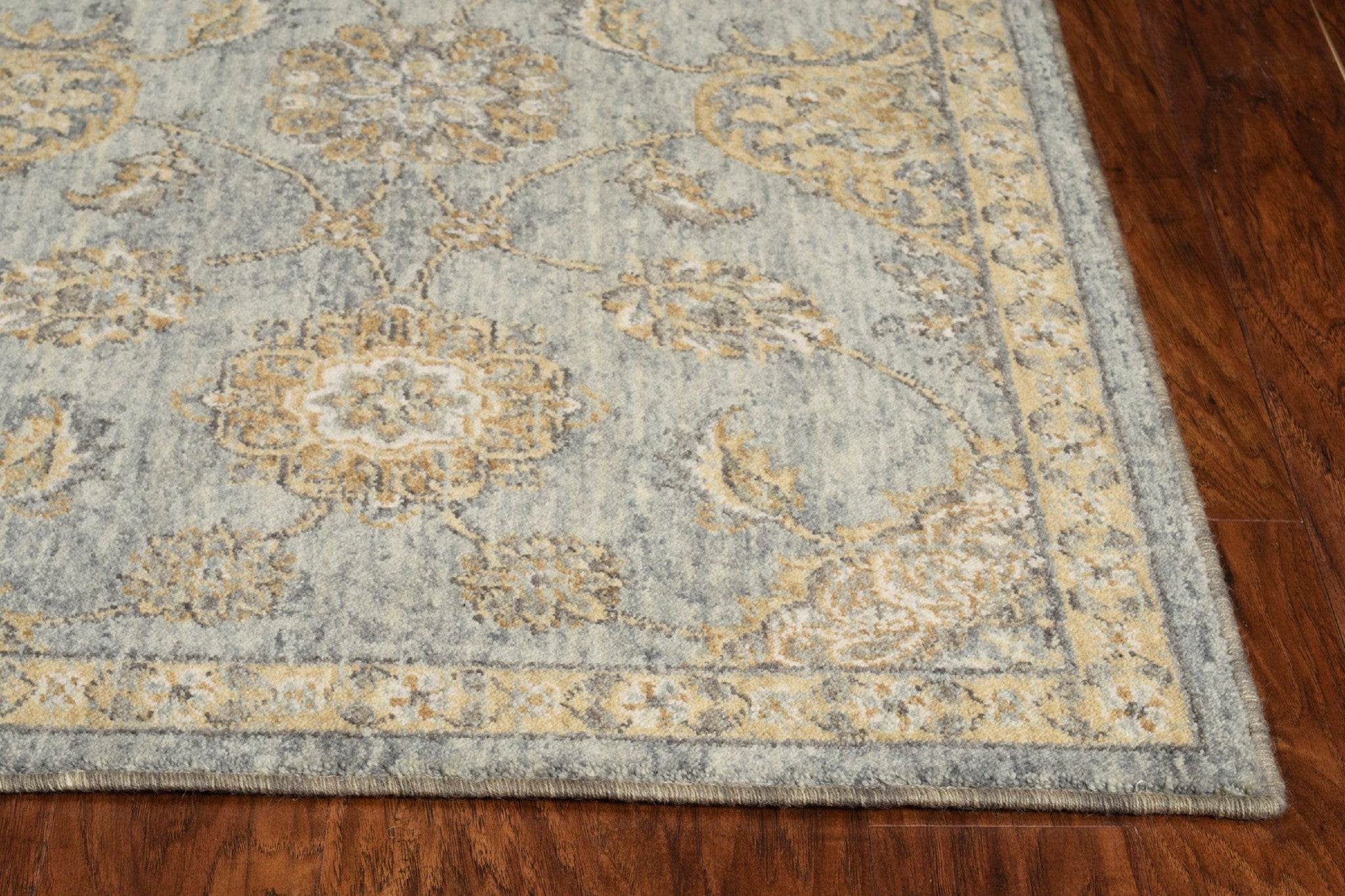 9'X13' Sage Green Machine Woven Vintage Traditional Indoor Area Rug