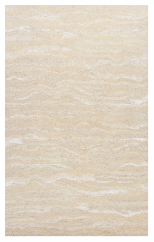 3'X5' Ivory Hand Tufted Abstract Indoor Area Rug