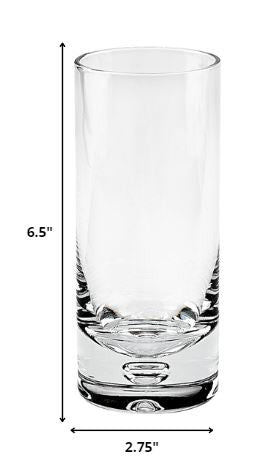 Mouth Blown Crystal Lead Free Hiball Glass 13 Oz  4 Pc Set