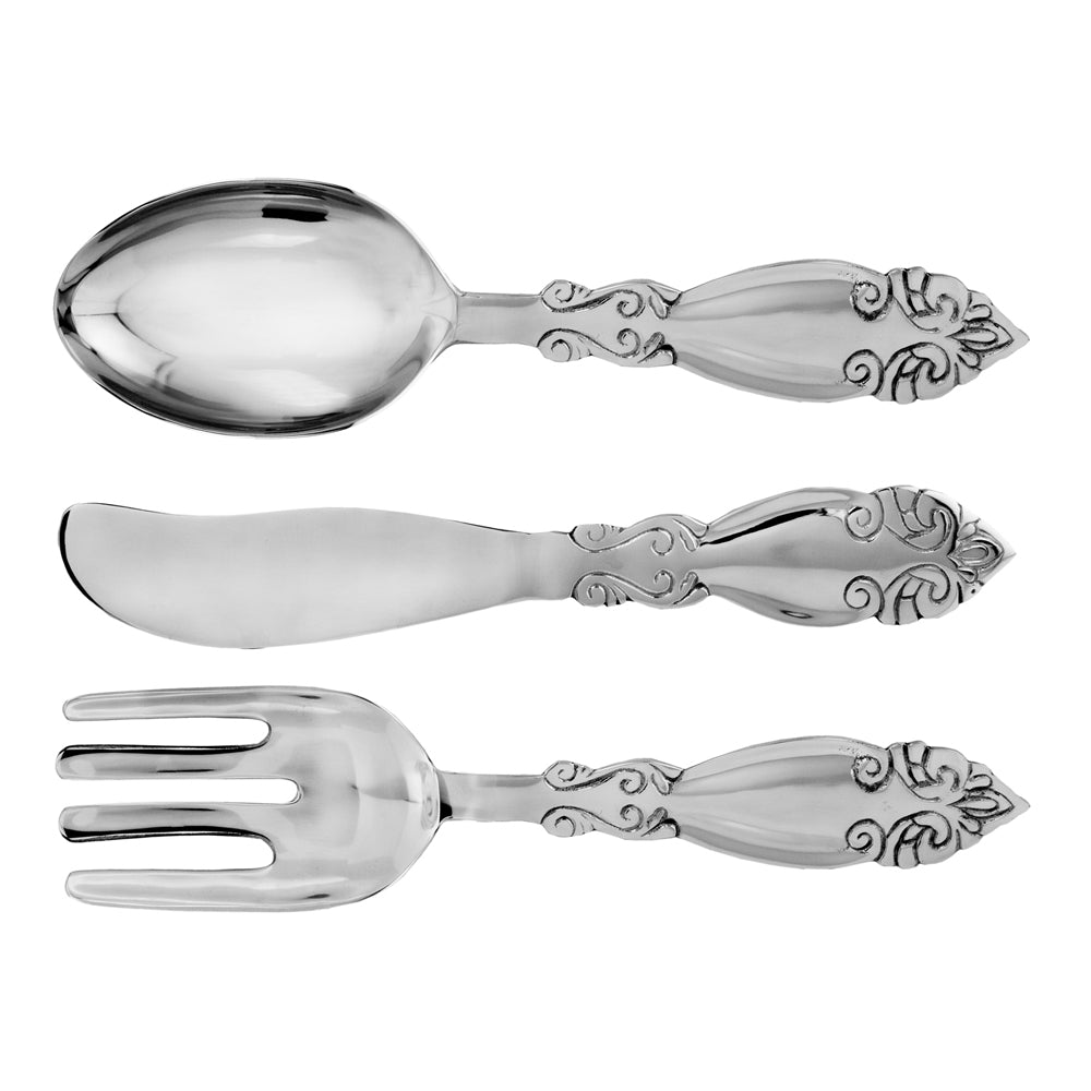 Set Of Three Silver Cutlery Wall Art