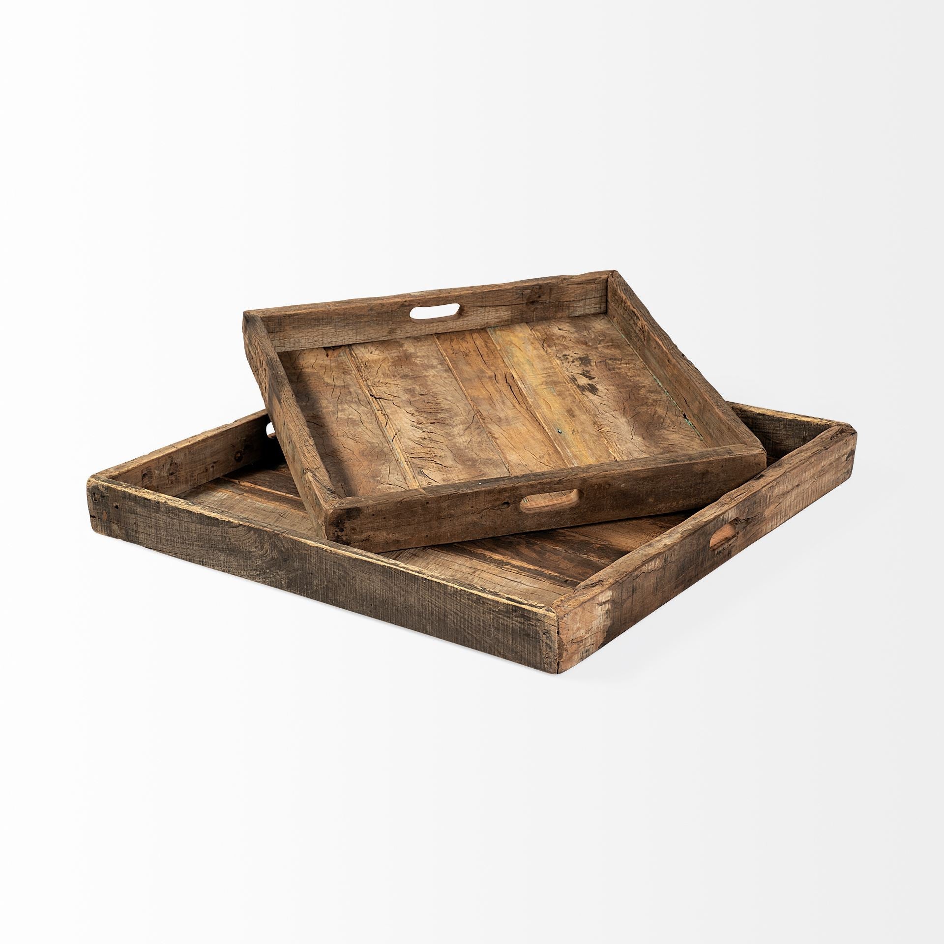 Natural Brown Reclaimed Wood Tray