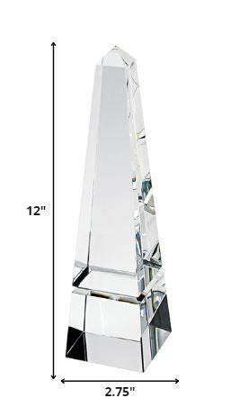 12 Hand Crafted Crystal Obelisk