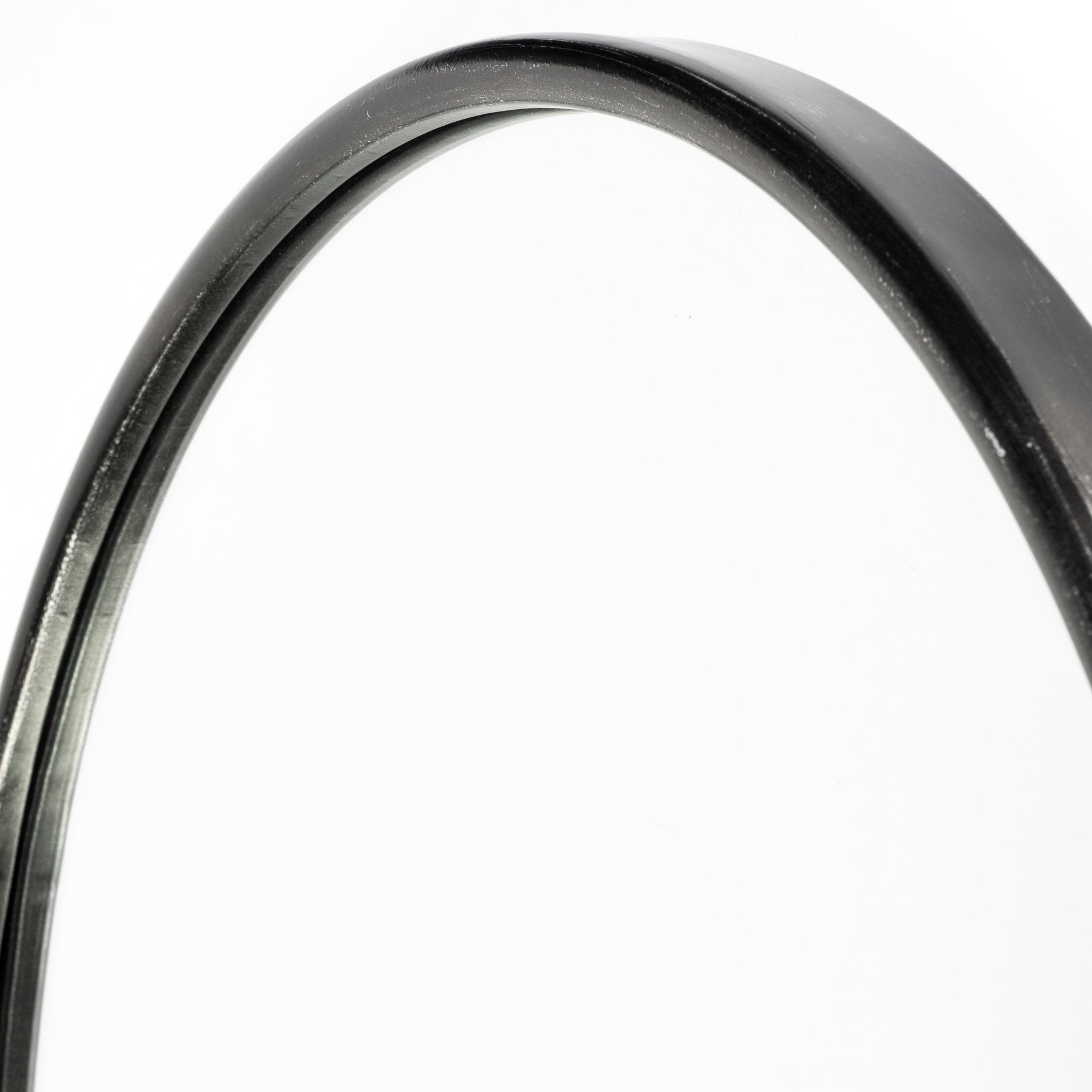 Black Oval Accent Metal Mirror