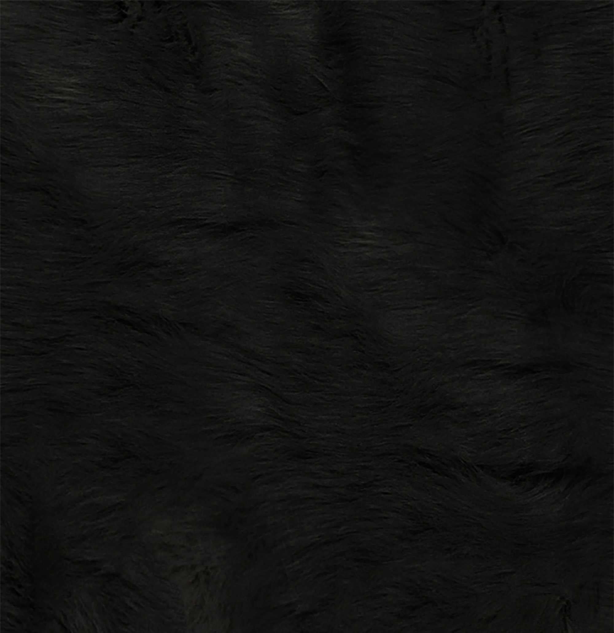 4' X 5' Black Faux Cowhide Flokati Area Rug