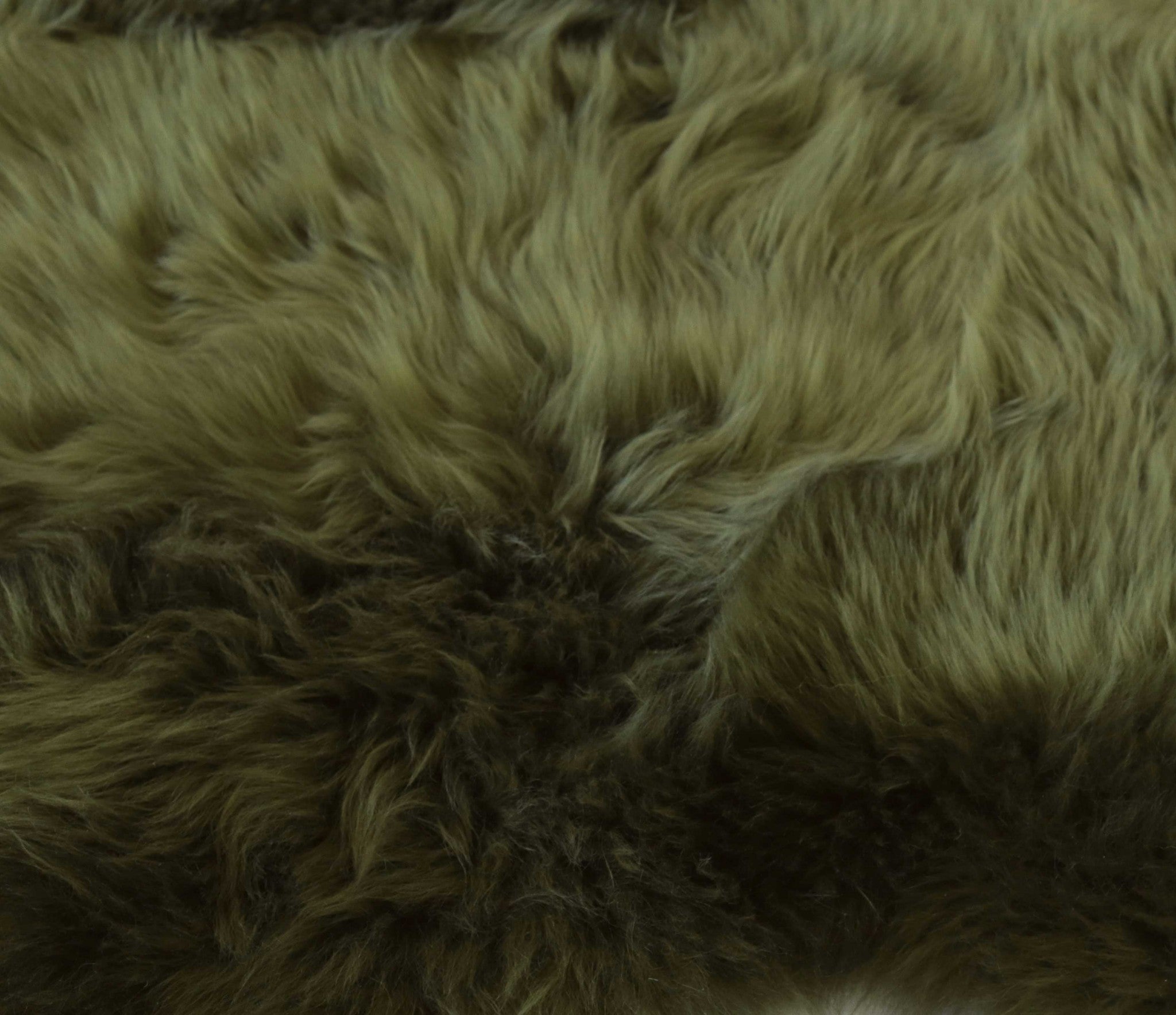 2' X 3' Khaki Green  New Zealand Natural Sheepskin Rug