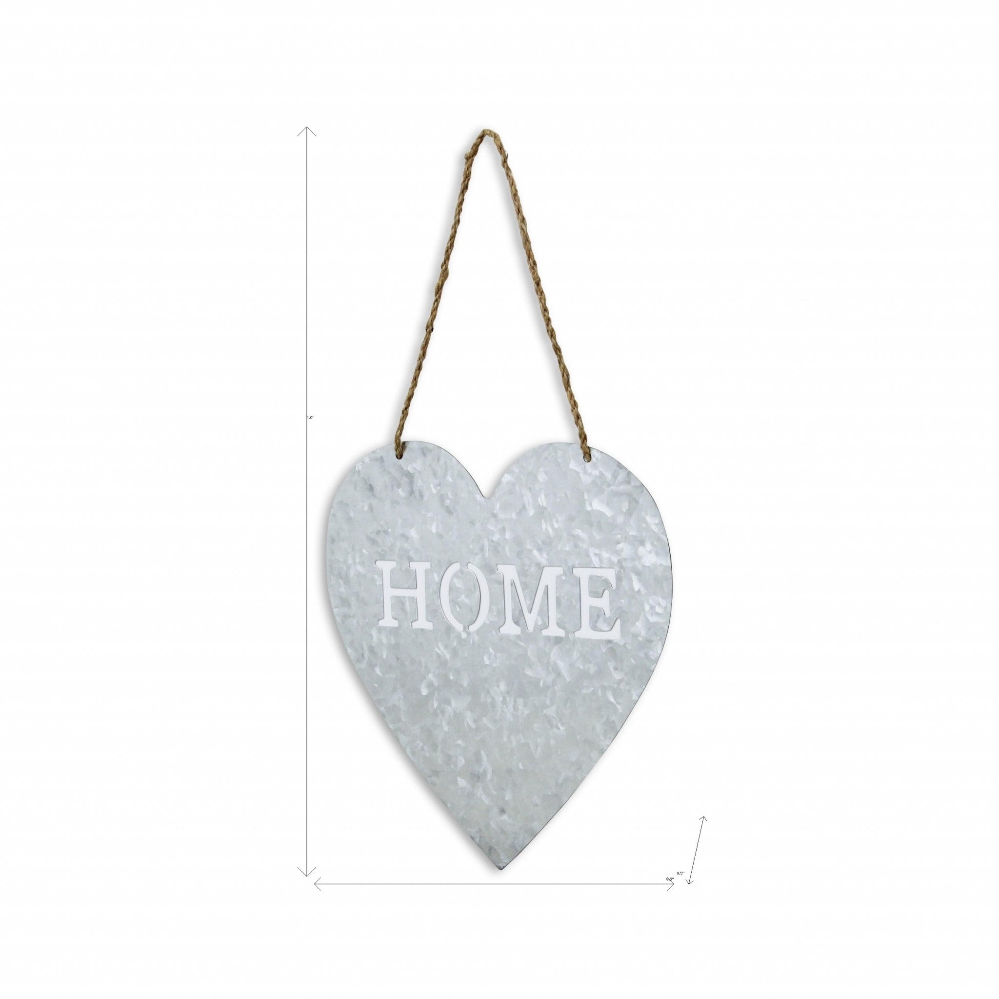 Home Gray Galvanized Cut Out Metal Wall Decor