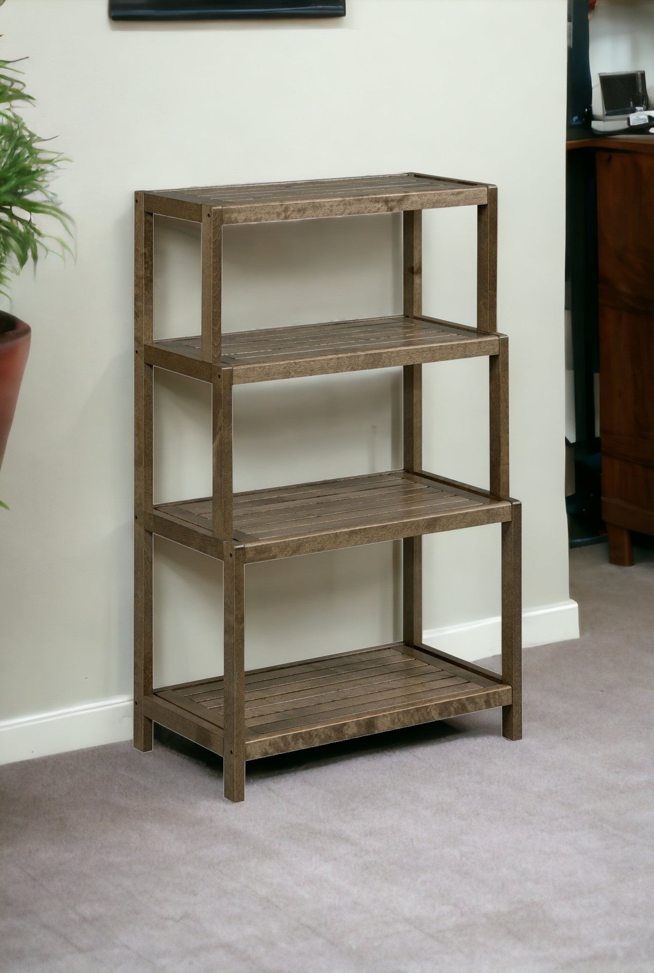 37" Bookcase With 4 Shelves In Antique Chestnut