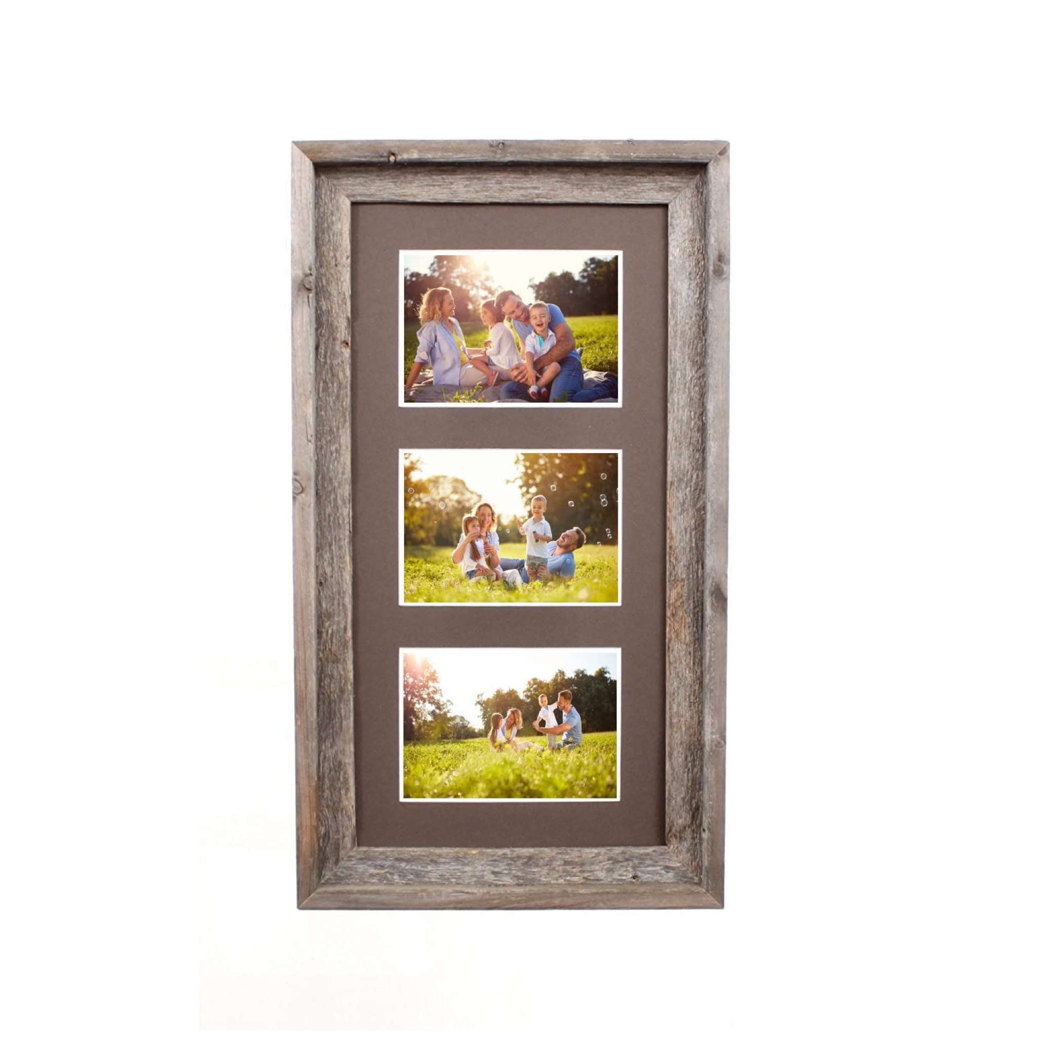 3 - 5X7 Natural Weathered Grey Picture Frame