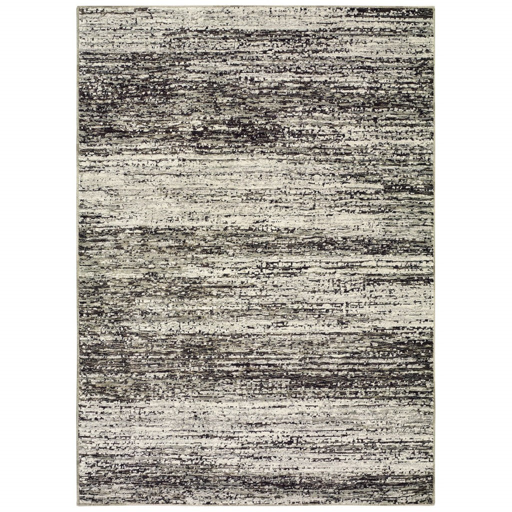 3'X5' Ash And Slate Abstract Area Rug