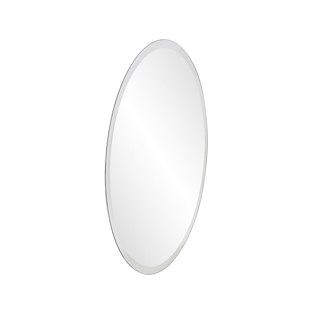 12" X 12" Minimalist Round Mirror With Beveled Edge