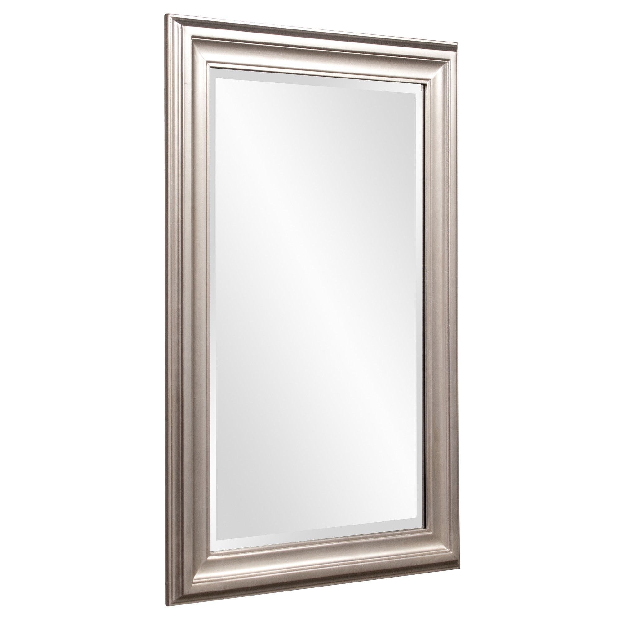 Rectangular Mirror With Leaf Wood Frame