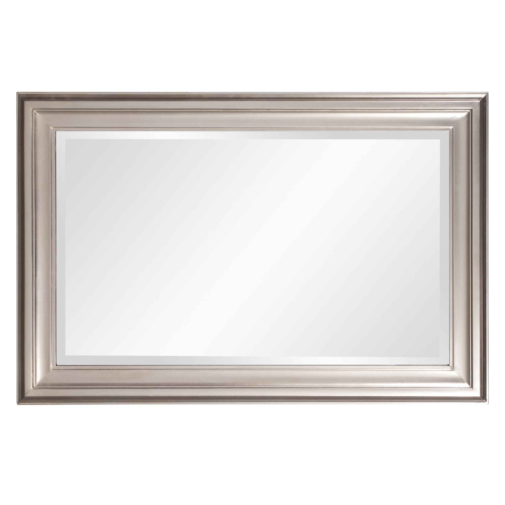 Rectangular Mirror With Leaf Wood Frame