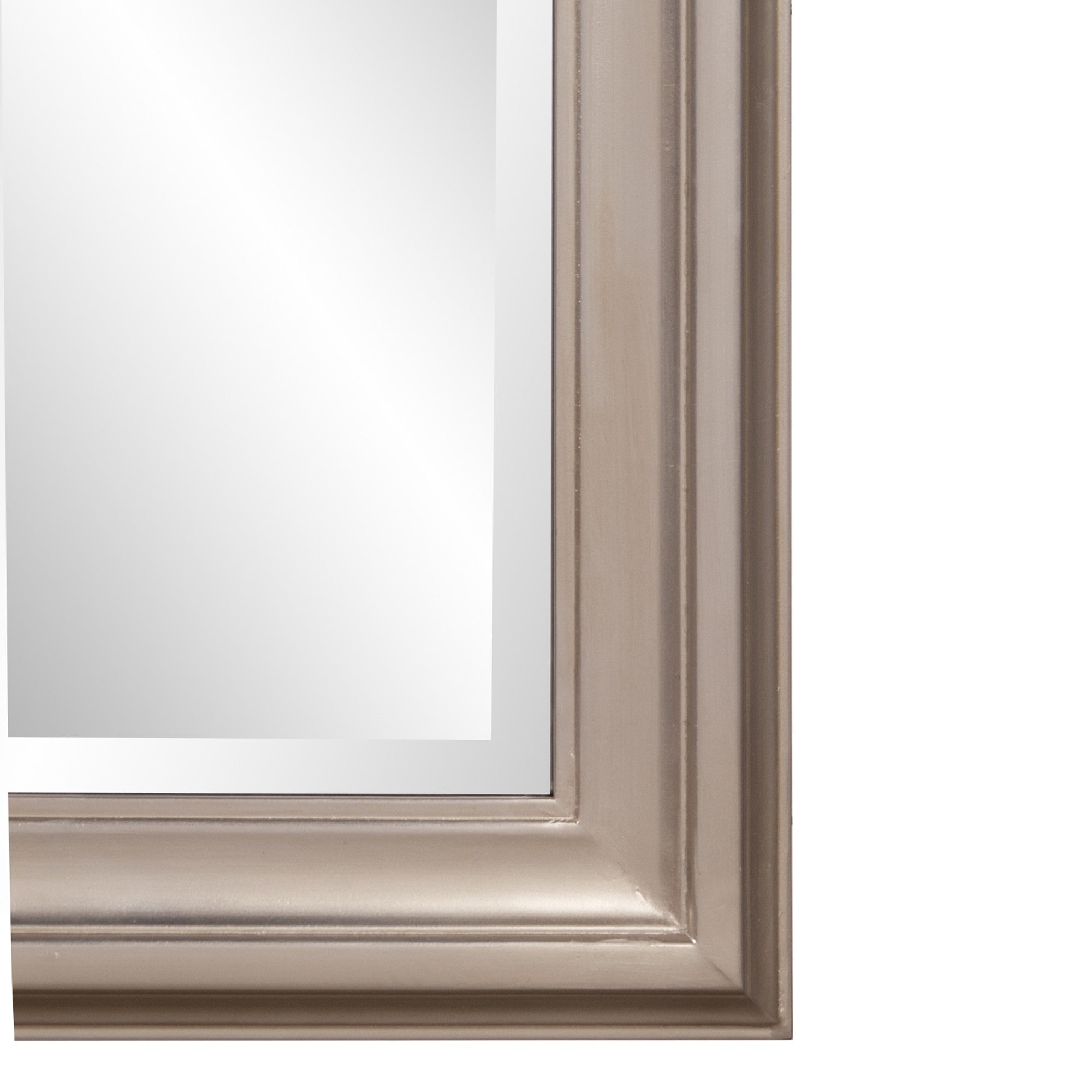 Rectangular Mirror With Leaf Wood Frame