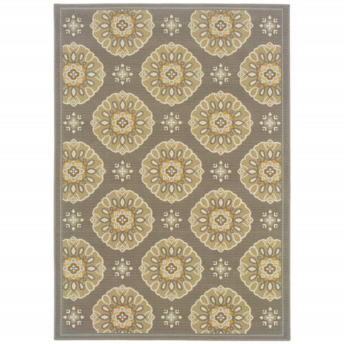 2' X 4' Gray Moroccan Indoor Outdoor Area Rug