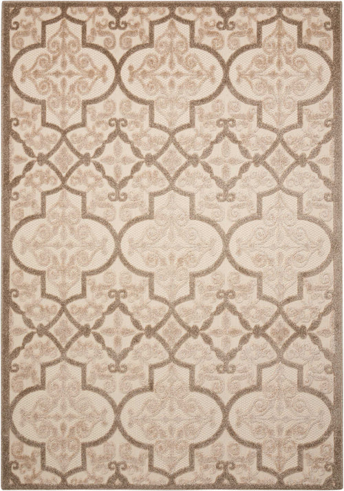 4' X 6' Cream Moroccan Indoor Outdoor Area Rug