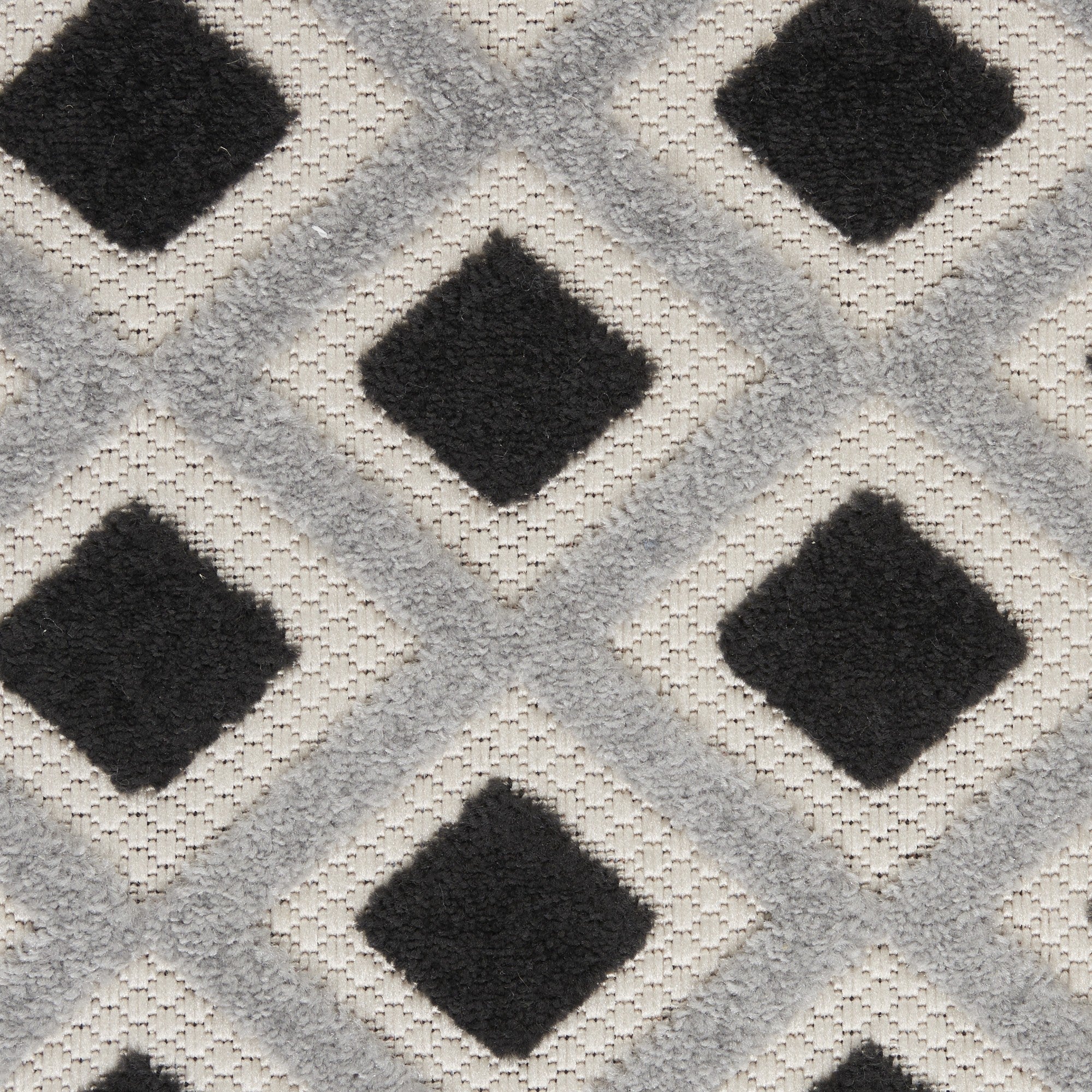 4' X 6' Black And White Geometric Indoor Outdoor Area Rug