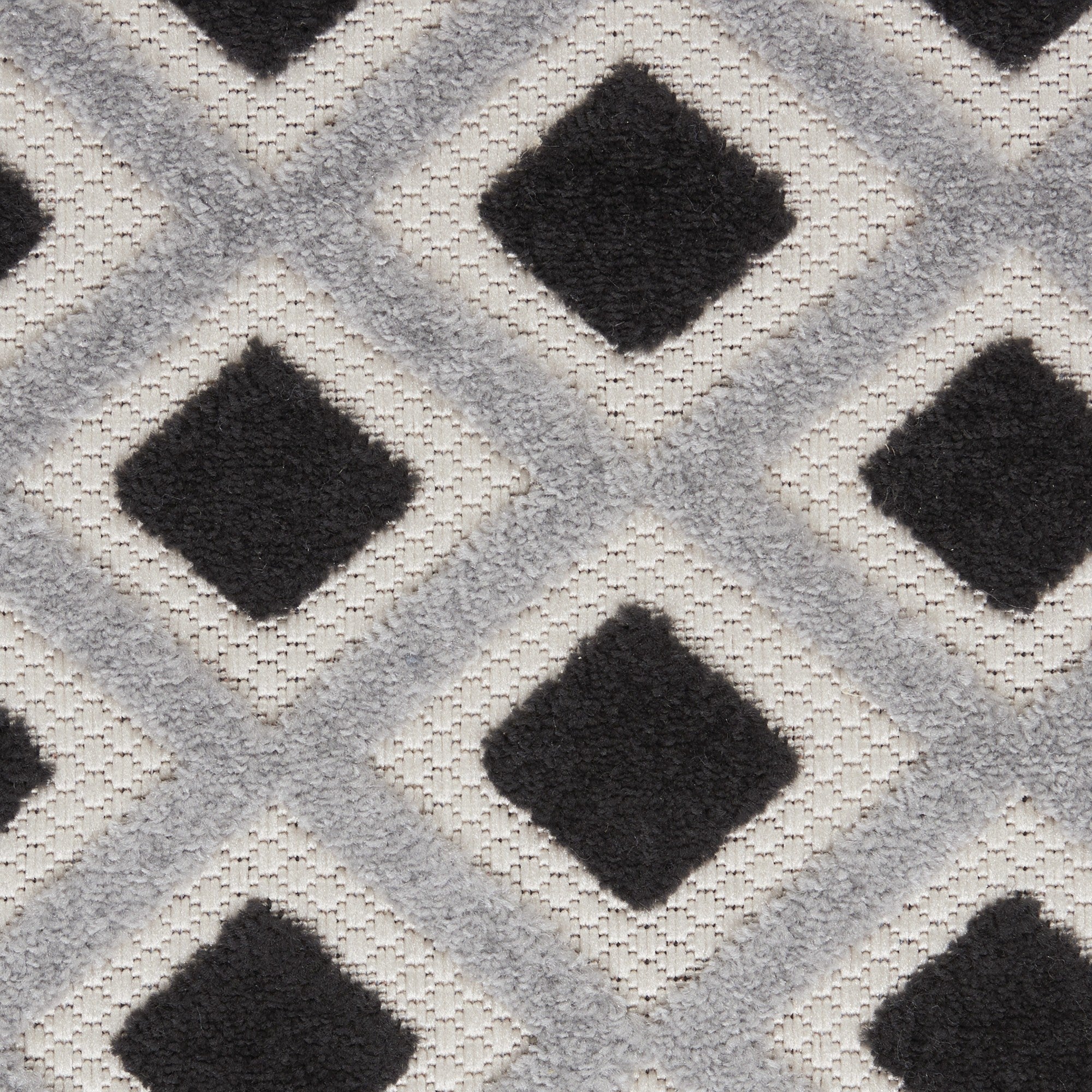 7' X 10' Black And White Geometric Indoor Outdoor Area Rug