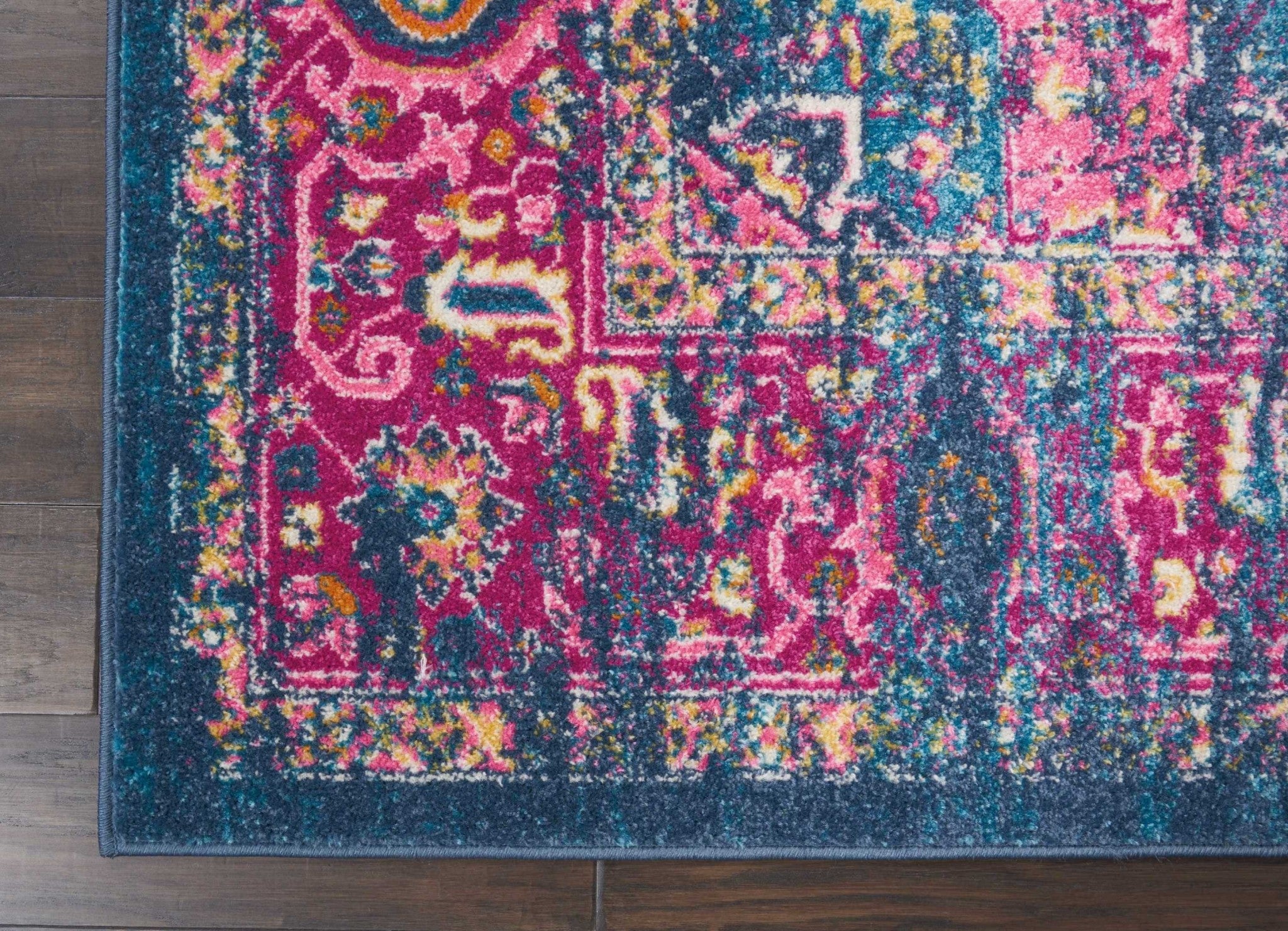 7' X 10' Blue Power Loom Area Rug