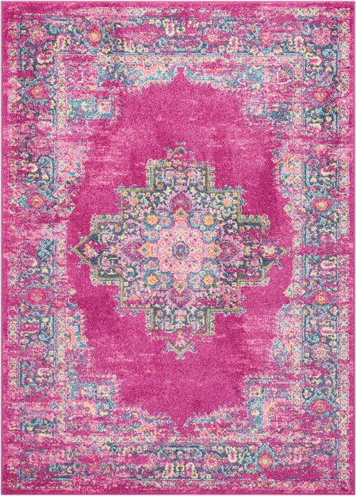 4' X 6' Fuchsia Power Loom Area Rug