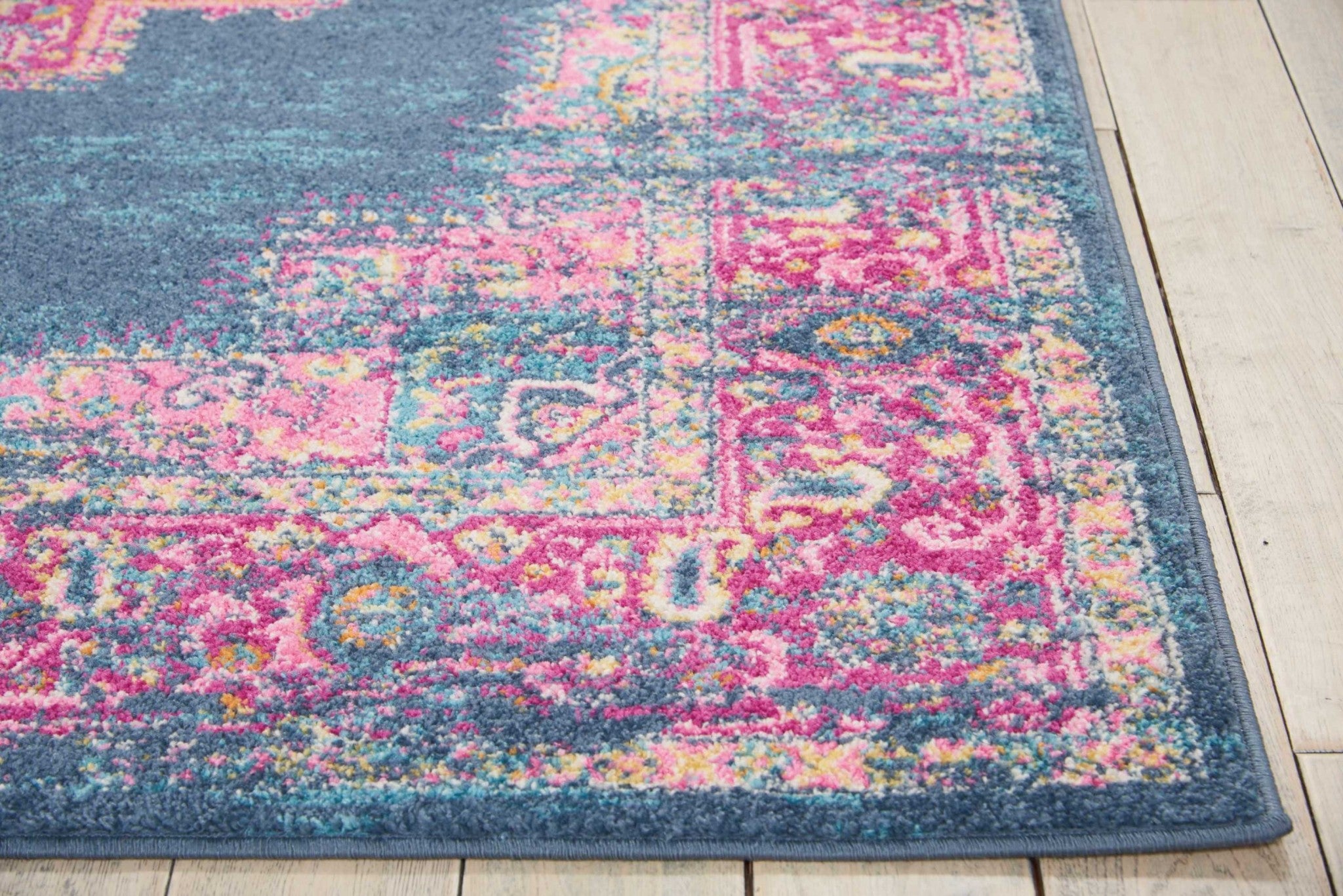 5' X 7' Blue Power Loom Area Rug