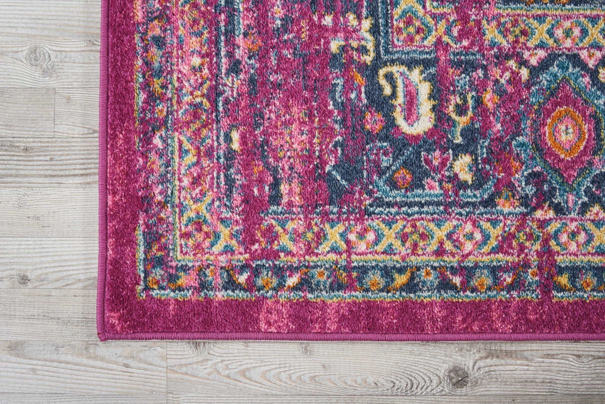 8' X 10' Fuchsia Power Loom Area Rug