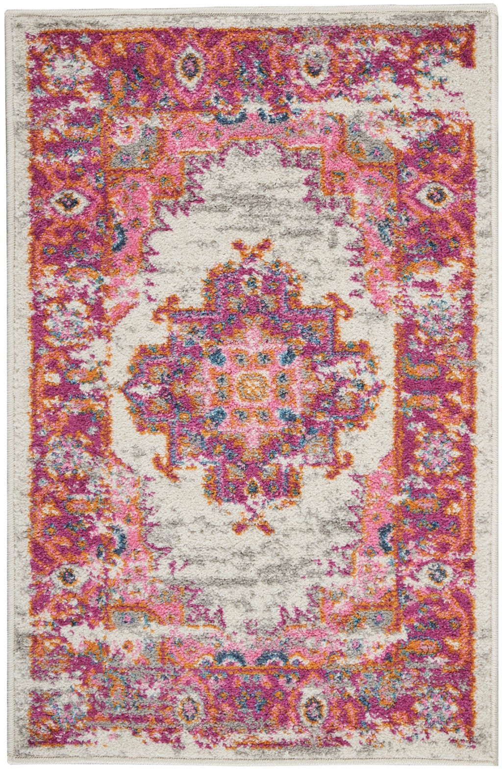 2' X 3' Fuchsia Power Loom Area Rug