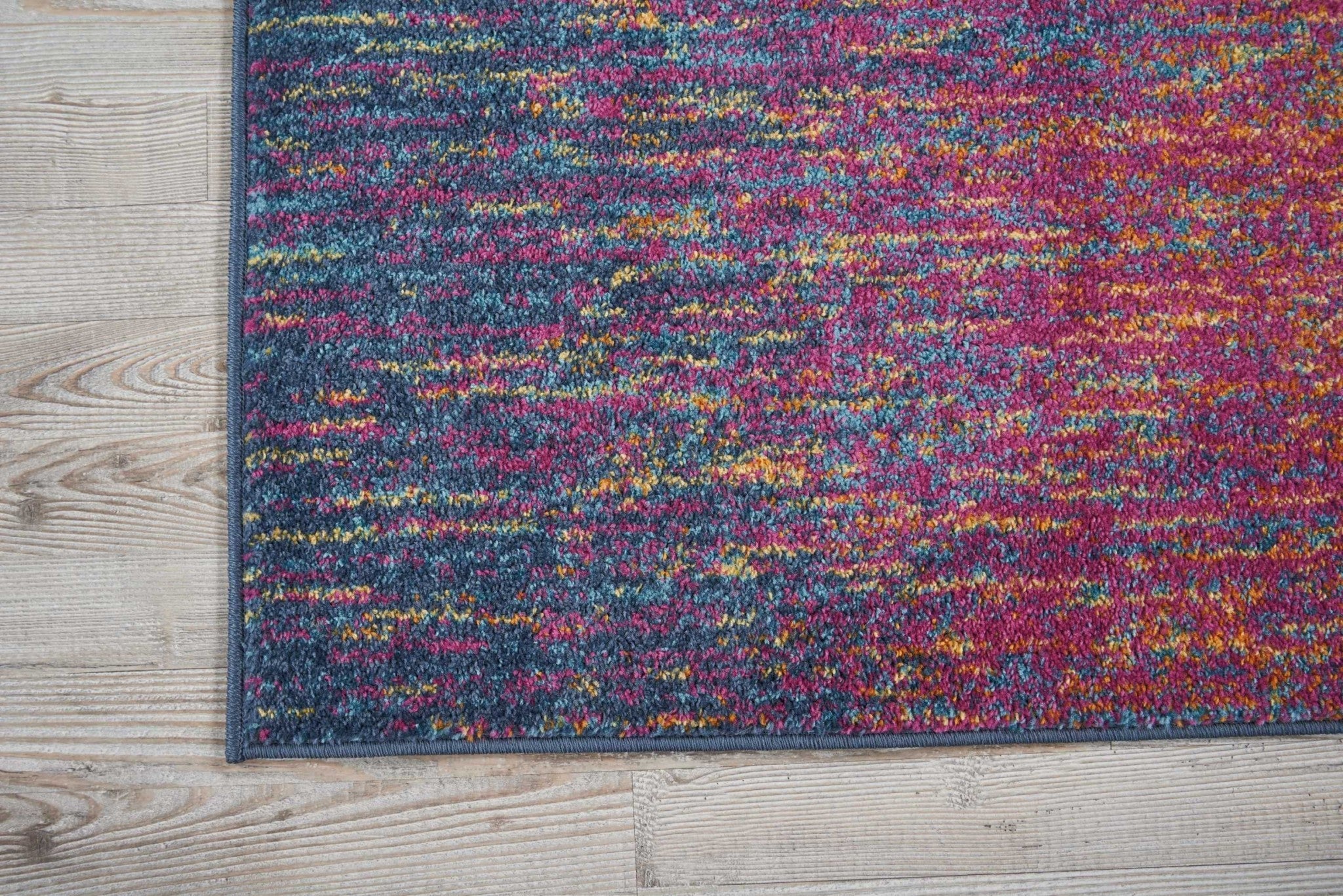 2' X 3' Blue And Pink Abstract Power Loom Area Rug