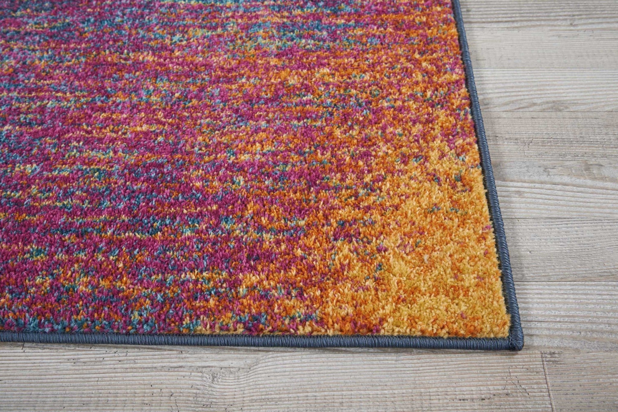 2' X 3' Blue And Pink Abstract Power Loom Area Rug