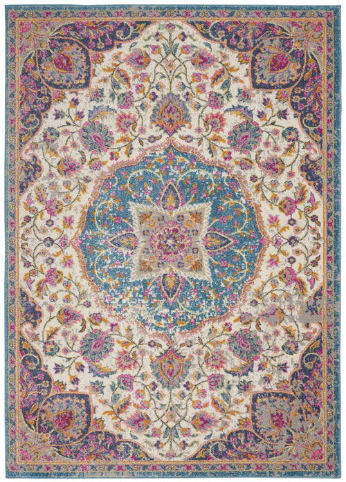 4' X 6' Pink And Green Dhurrie Area Rug