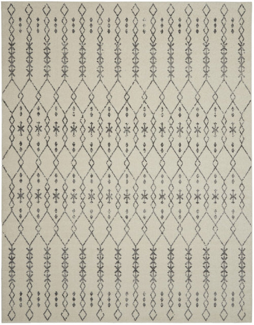 8' X 10' Gray Geometric Power Loom Area Rug