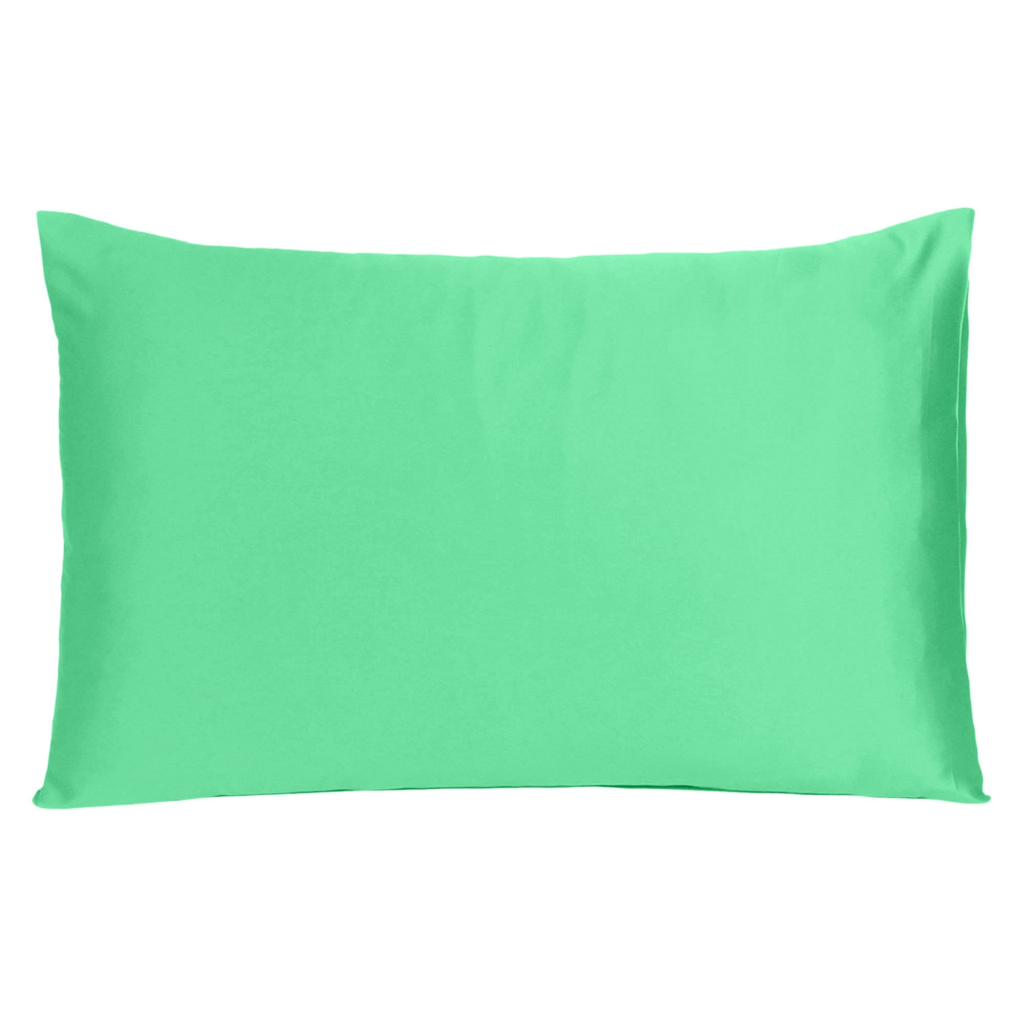 Green Dreamy Set Of 2 Silky Satin Standard Pillowcases