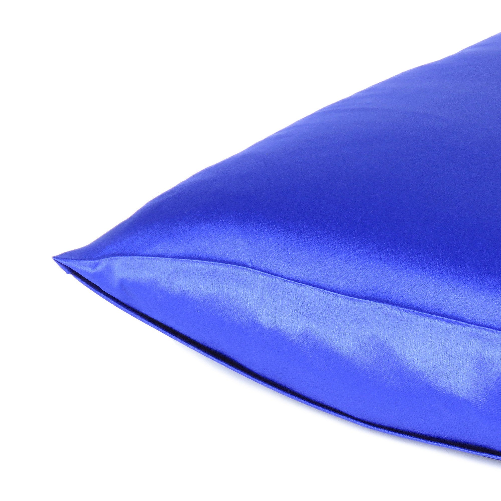 Royal Blue Dreamy Set Of 2 Silky Satin Standard Pillowcases