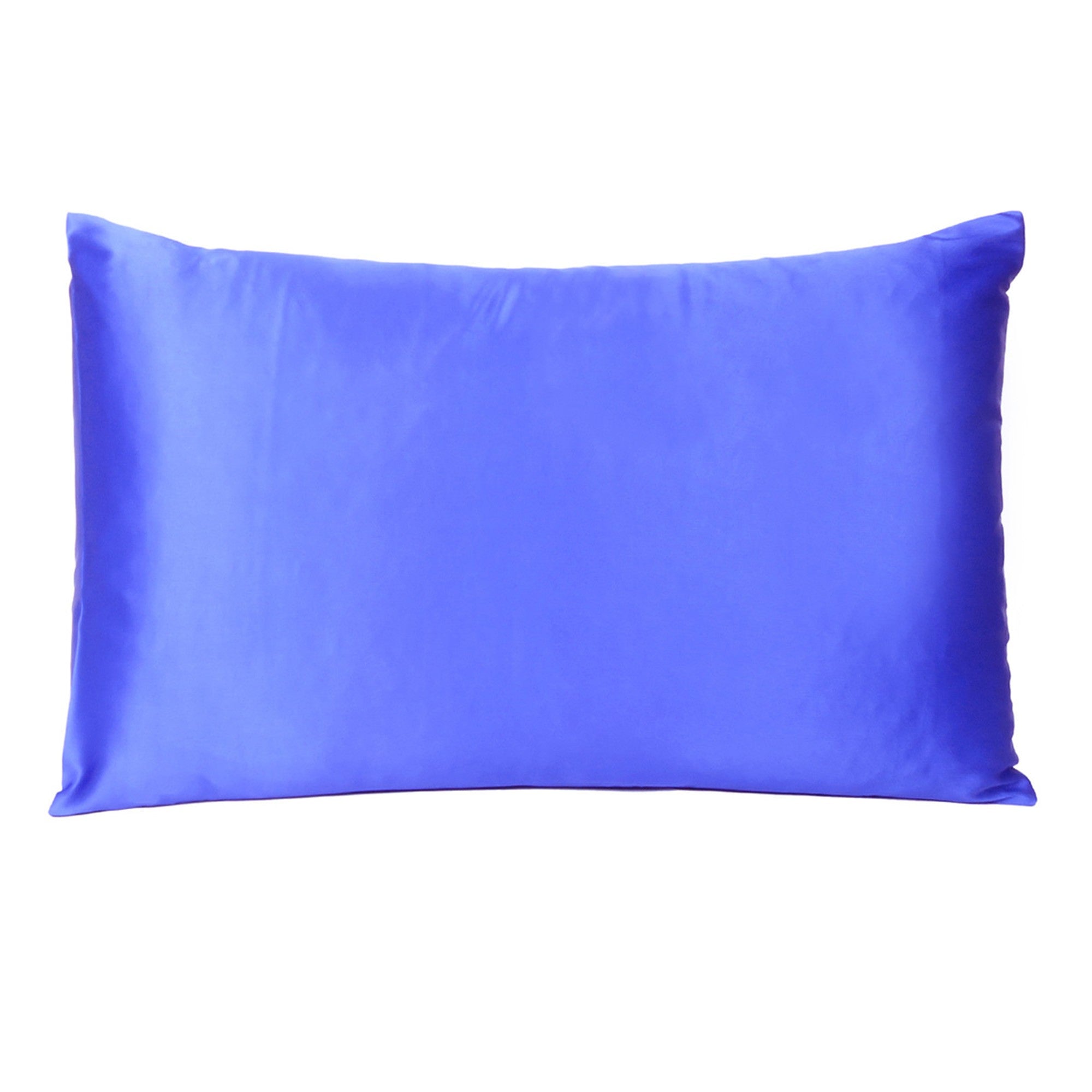 Royal Blue Dreamy Set Of 2 Silky Satin Queen Pillowcases