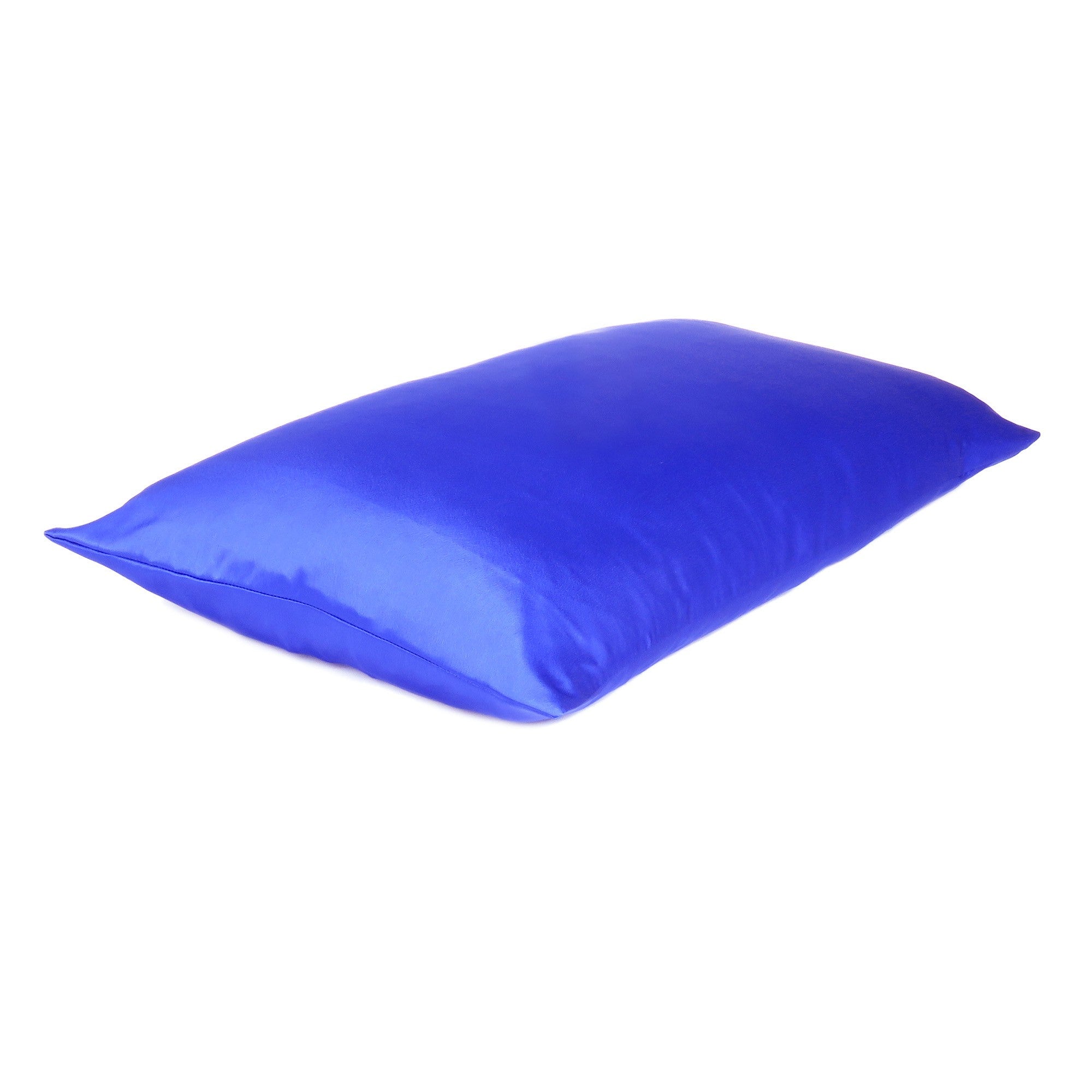 Royal Blue Dreamy Set Of 2 Silky Satin Queen Pillowcases