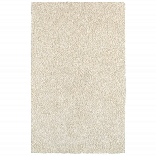 3’ X 5’ Modern Shag Ivory Indoor Area Rug