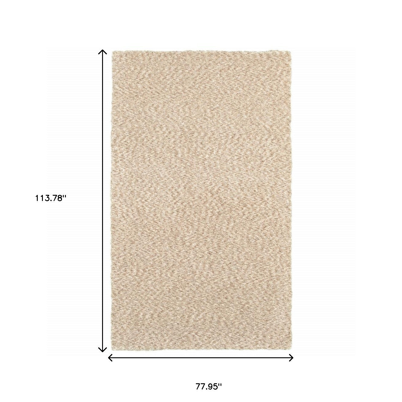 7’ X 10’ Modern Soft Tan Indoor Area Rug