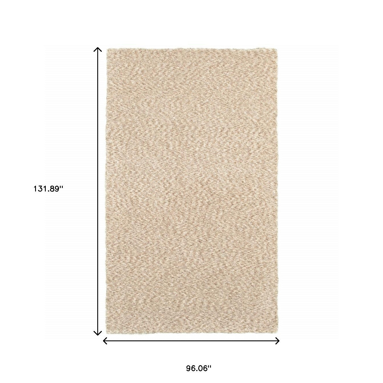 8’ X 11’ Modern Soft Tan Indoor Area Rug