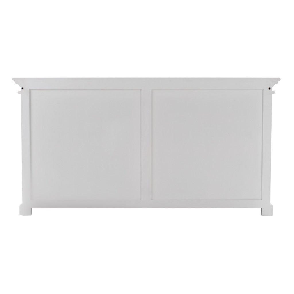 Modern Farm White Glass Door Buffet Server